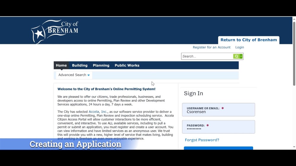 creating an application-web